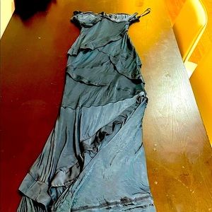 Gucci sexy  teal gown with gorgeous back opening